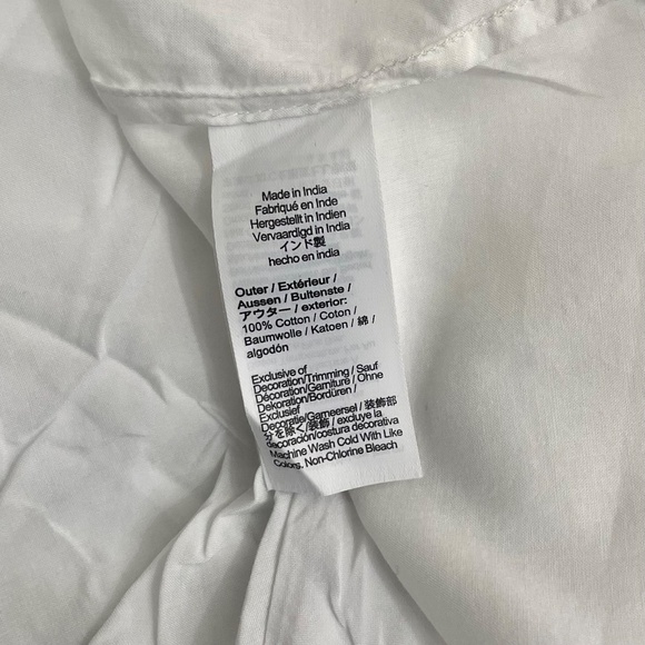 NWT!! J. CREW Pintuck Lace Trim Cotton Voile Solid White Top Blouse Large - Picture 14 of 16